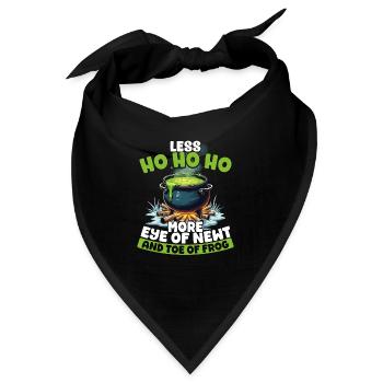 Weniger Ho Ho Ho Mehr Molchauge Und Froschzehe - Bandana - Schwarz - Vorne