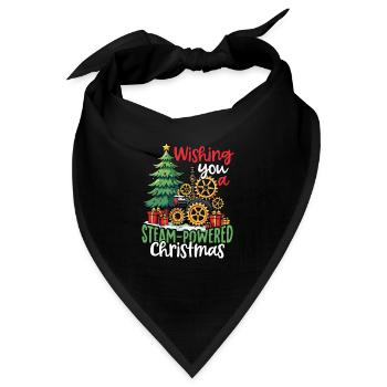 Wishing you a Steam-Powered Weihnachten - Bandana - Schwarz - Vorne