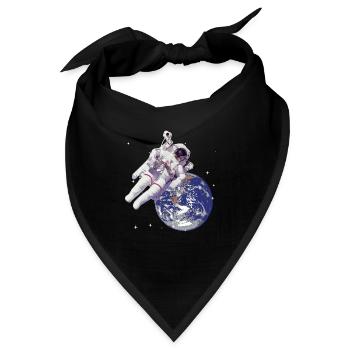 Astronaut in space - Bandana - Schwarz - Vorne