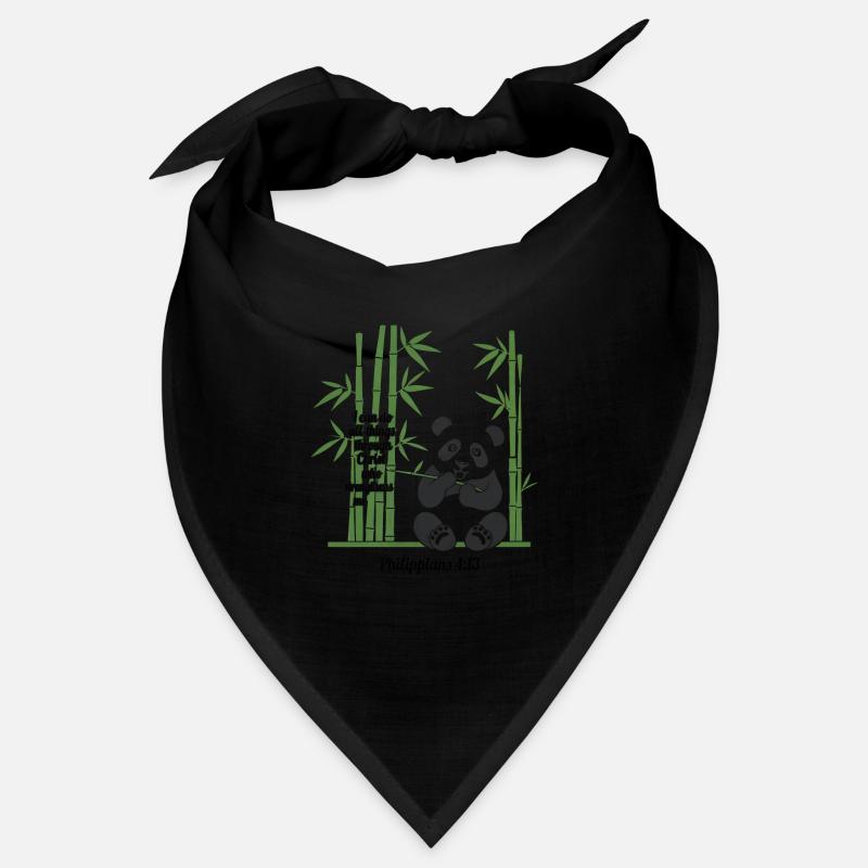 La force chrétienne Panda Verset biblique Philippiens 4:13 Bandana