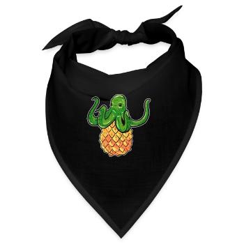 Ananas - Bandana - Schwarz - Vorne