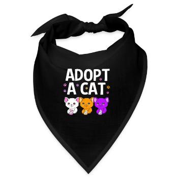 Katzenrettung Tierrechte Tierrettung Tierheim - Bandana - Schwarz - Vorne