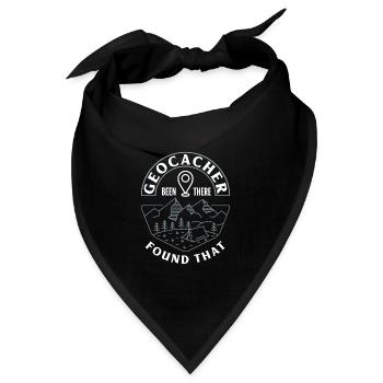 Geocacher Been There Found That Schnitzeljagd - Bandana - Schwarz - Vorne