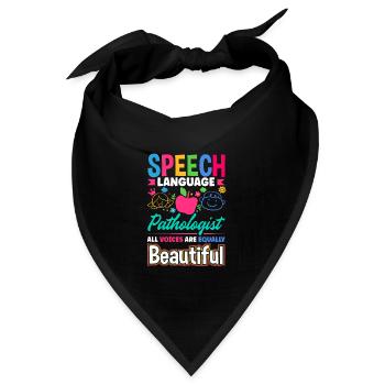 Speech Language Pathologist Pathology Speech - Bandana - Schwarz - Vorne