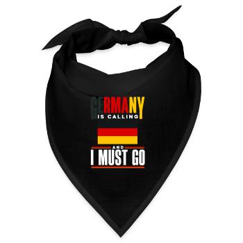 German Germany German Flag Germany Is Calling - Bandana - Schwarz - Vorne