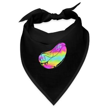 Hot Dog Imbiss - Bandana - Schwarz - Vorne