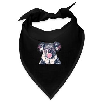 Koala mit Sonnenbrille Bubblegum für einen - Bandana - Schwarz - Vorne