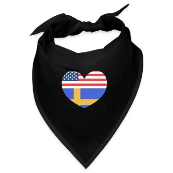 Schweden Schwedisch - Bandana - Schwarz - Vorne