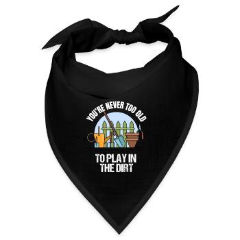 Garten Gärtner Gärtnerin Hochbeet Blumen Pflanzen - Bandana - Schwarz - Vorne