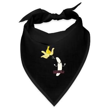 Censored Zensiert Banane - Bandana - Schwarz - Vorne