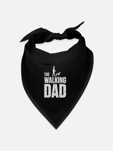 The Walking Dad - Hund Gassi gehen mit Herrchen - Bandana - Schwarz