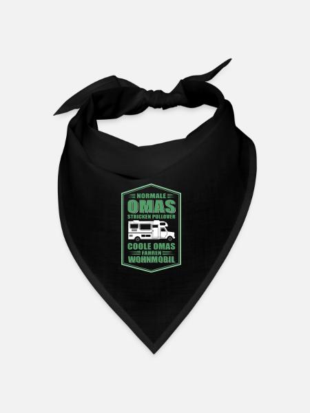 Knit Normal Grannies - Camping Grandma Camping - Bandana - black - Front