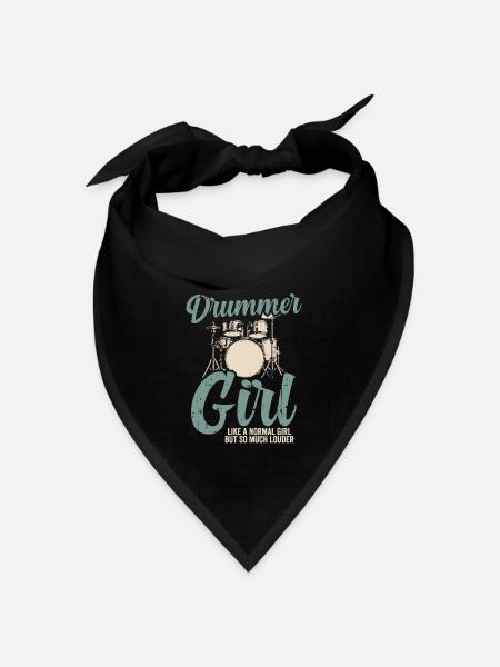 Drums Drummer Gift Drummer Girl - Bandana - noir - Devant