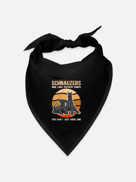 Schnauzer Dogs Dog Owner Gift - Bandana - black - Front