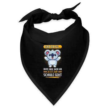 Einschulung Schulanfang Schulkind Schule Geschenk - Bandana - Schwarz - Vorne