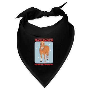Haflinger Pferde | Haffi Pferdebesitzer Geschenk - Bandana - Schwarz - Vorne
