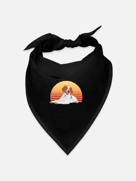 Chiens bretons Breton Pointer cadeau - Bandana - noir