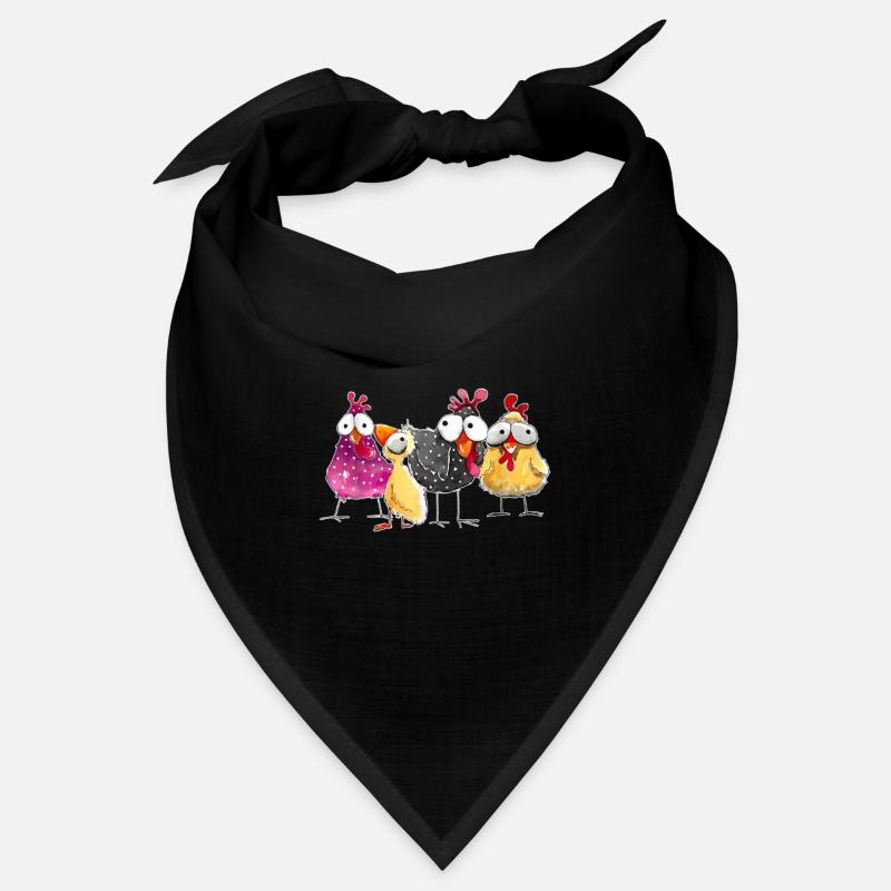 tas de poulets fous et poulets Bandana