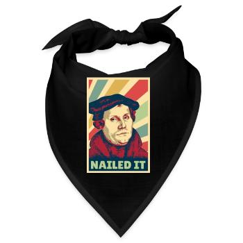 Nagelte es Martin Luther Vintage Farben - Bandana - Schwarz - Vorne