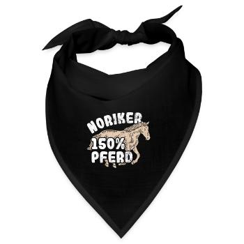 Pferd Pferde - Bandana - Schwarz - Vorne