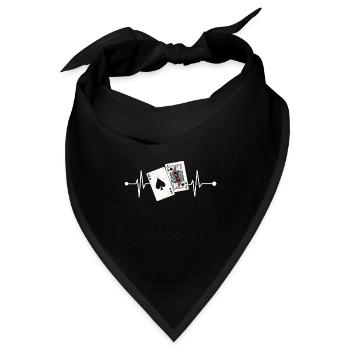 Blackjack Black Jack Herzschlag - Bandana - Schwarz - Vorne