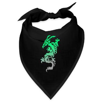 tribal dragon - Bandana - Schwarz - Vorne