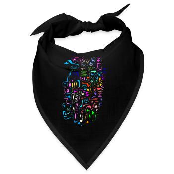 Farben Jahrmarkt - Bandana - Schwarz - Vorne