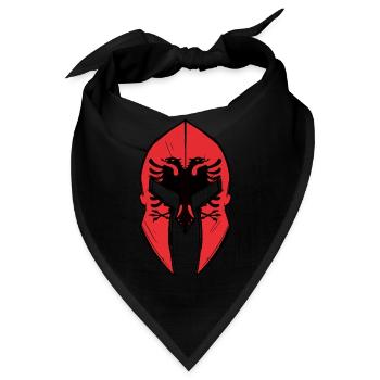 Albania flag in Spartan warrior Helmet - Bandana - Schwarz - Vorne