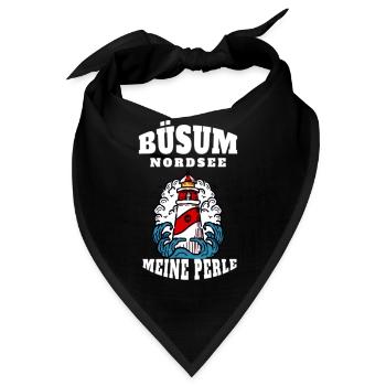 BÜSUM NORDSEE MEINE PERLE - Bandana - Schwarz - Vorne