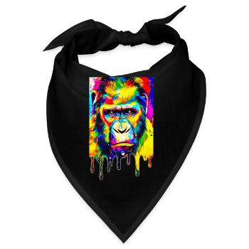 Urbaner Gorilla - Graffiti Kunst - Bandana - Schwarz - Vorne
