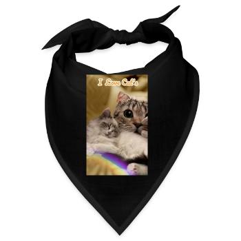 Homesaleor Love Cat's - Bandana - Schwarz - Vorne