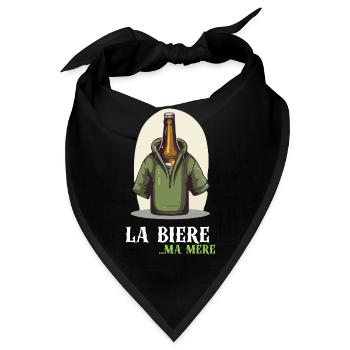 Das Bier... Meine Mutter - Bandana - Schwarz - Vorne