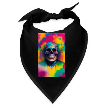 ARTWORK Skull Color - Bandana - Schwarz - Vorne