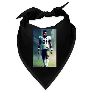 American Football Spieler - Bandana - Schwarz - Vorne