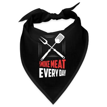 Smoke Meat Every Day Smoker BBQ Grilling - Bandana - Schwarz - Vorne