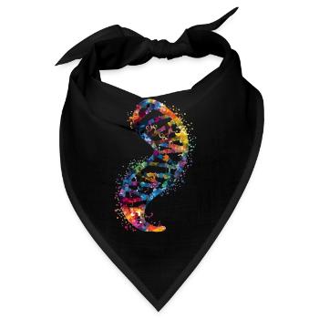 DNA-Molekül - Bandana - Schwarz - Vorne
