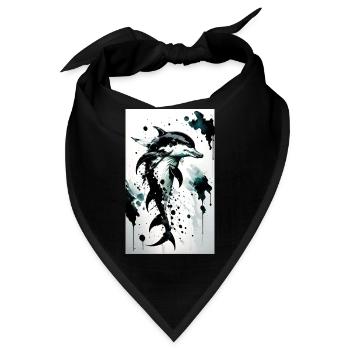 Delphinzauber: Dein Stil, deine Anmut - Bandana - Schwarz - Vorne