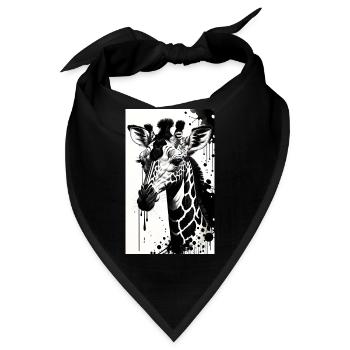 Giraffe: Sanfte Riesen - Bandana - Schwarz - Vorne