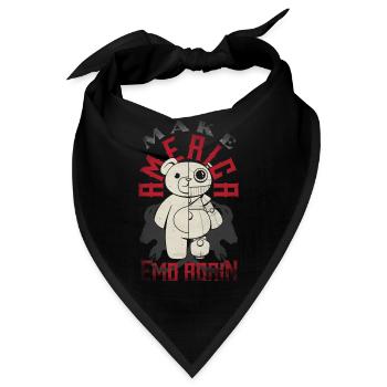Emoticon Make America Emo Again Emocore Aesthetic - Bandana - Schwarz - Vorne