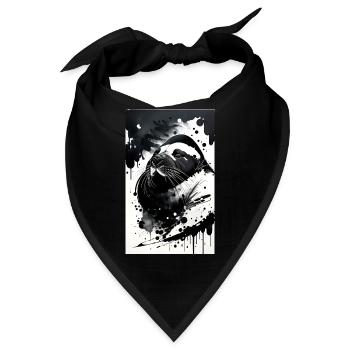 Walross-Wunderland - Bandana - Schwarz - Vorne