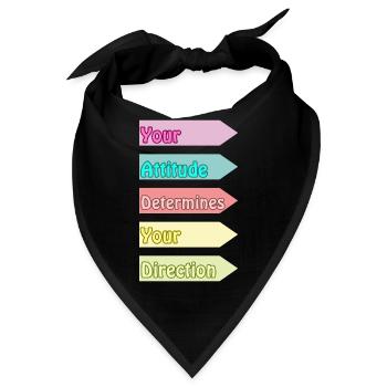 Deine Einstellung bestimmt deine Richtung - Bandana - Schwarz - Vorne