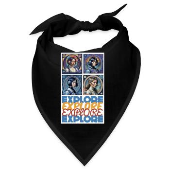 Erkunden Sie die Grenzen - Bandana - Schwarz - Vorne