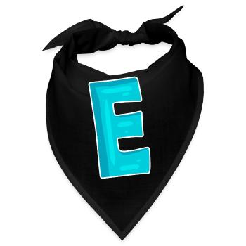Buchstabe E Anfangsbuchstabe Zeichen - Bandana - Schwarz - Vorne
