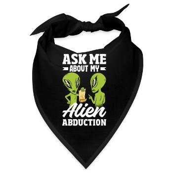 Galactic Abduction Enthusiast Quirky Alien - Bandana - Schwarz - Vorne