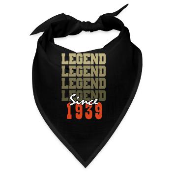Vintage Geschenk zum 85-jährigen Jubiläum geboren in einem Monat aus dem Jahr 1939 - Bandana - Schwarz - Vorne