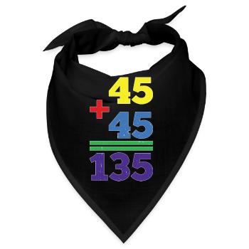 45 + 45 = 135 29 - Bandana - Schwarz - Vorne