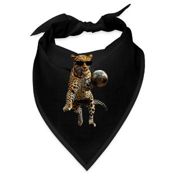 Leopard - Bandana - Schwarz - Vorne