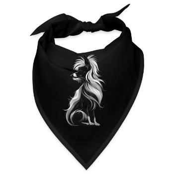 Chinesischer Schopfhund - Bandana - Schwarz - Vorne