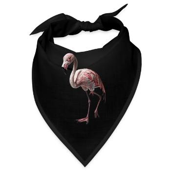 Flamingo - Bandana - Schwarz - Vorne
