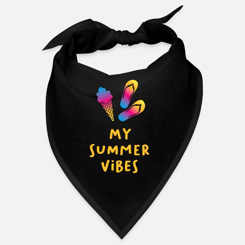 Summer Vibes Eis Flip Flops Quote Sommer Urlaub Bandana